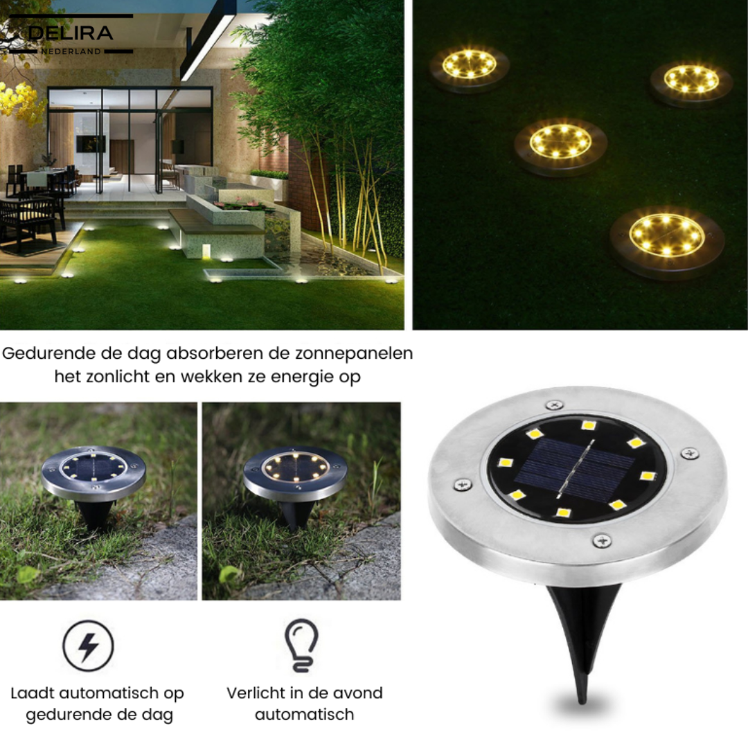GlowHaven™ – Verlicht je tuin als nooit tevoren met roestvrije solar grondspots